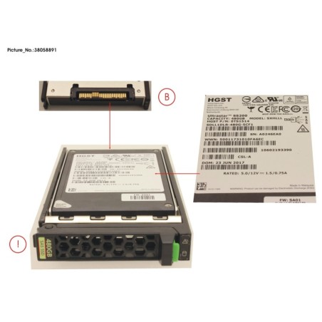 38058891 - SSD SAS 12G 480GB READ-INT. 2.5  H-P EP