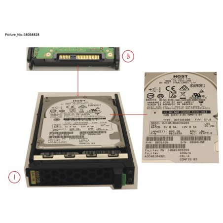 38058828 - HD SAS 12G 600GB 10K 512N HOT PL 2.5  EP