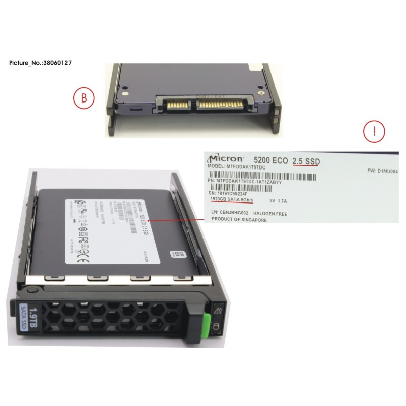 38060127 - SSD SATA 6G 1.92TB READ-INT. 2.5  H-P EP
