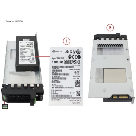 38066768 - SSD SAS 12G RI 3.84TB IN LFF SLIM