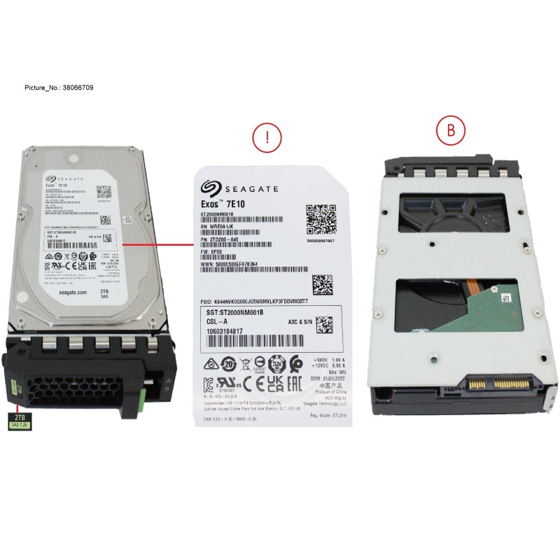 38066709 - HD SAS 12G 2TB 7K2 512N HOT PL LFF BC