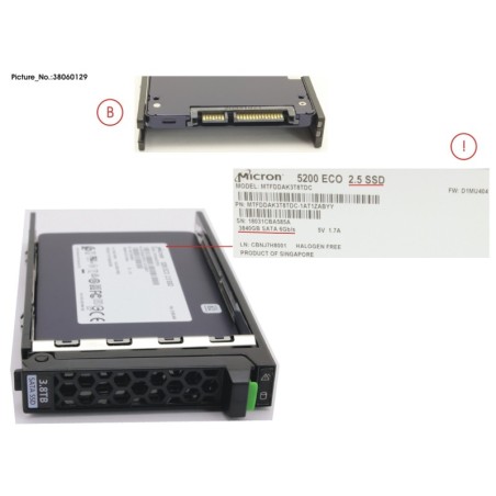 38060129 - SSD SATA 6G 3.84TB READ-INT. 2.5  H-P EP