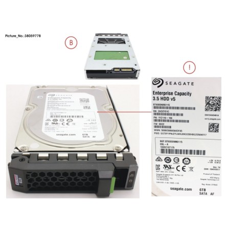 38059778 - HD SATA 6G 6TB 7.2K 512E HOT PL 3.5  BC