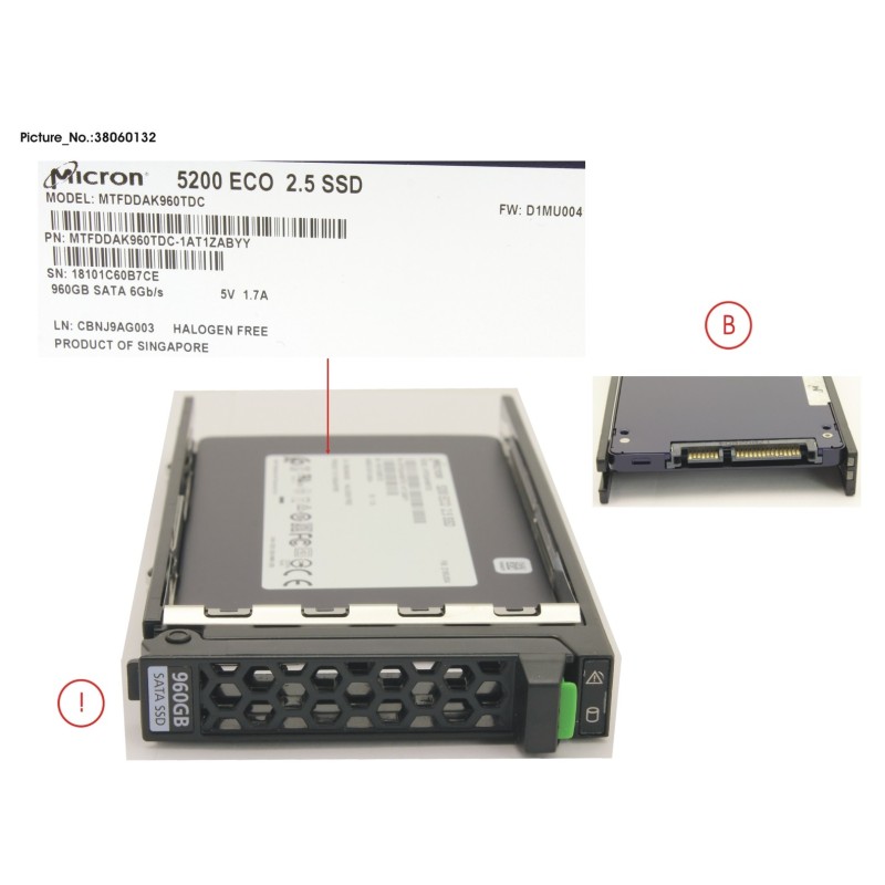 38060132 - SSD SATA 6G 960GB READ-INT. 2.5  H-P EP