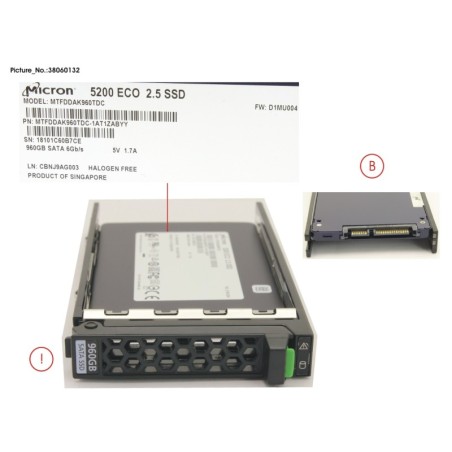 38060132 - SSD SATA 6G 960GB READ-INT. 2.5  H-P EP