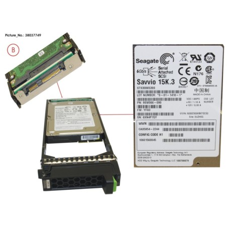 38037749 - DX S3 HDD SAS 300GB 15KRPM 2.5  X1