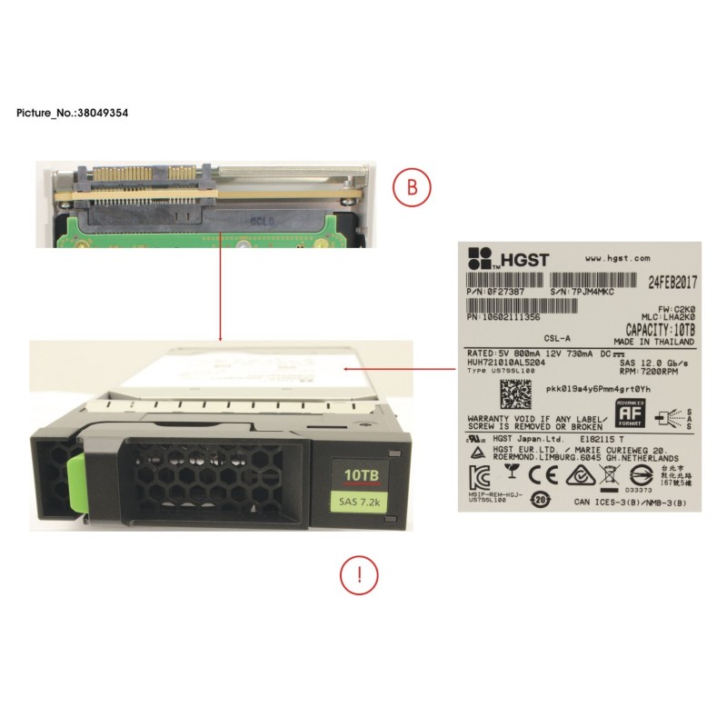 38049354 - JX40 S2 3.5  10TB 7K2 12G 512E