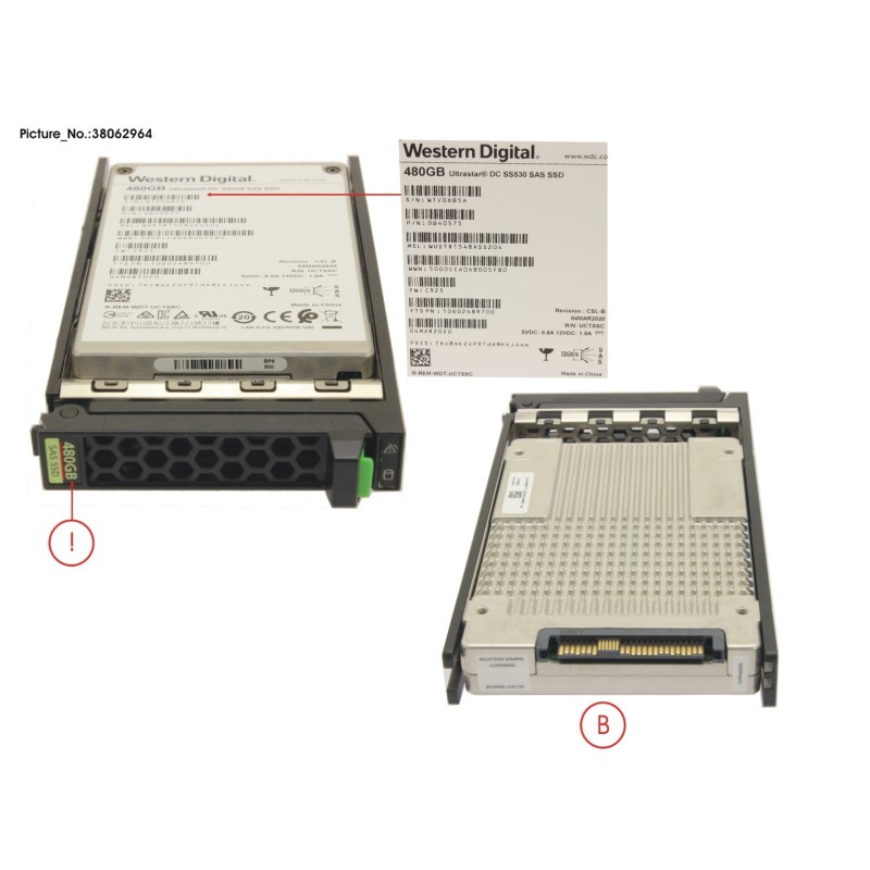 38062964 - SSD SAS 12G 480GB READ-INT. 2.5  H-P EP