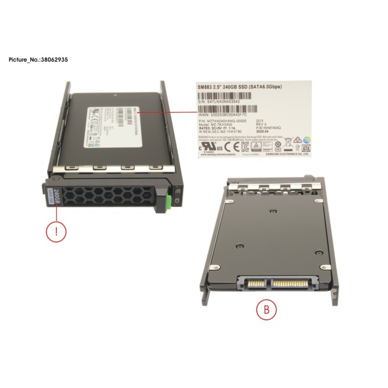 38062935 - SSD SATA 6G 240GB MIXED-USE 2.5  H-P EP