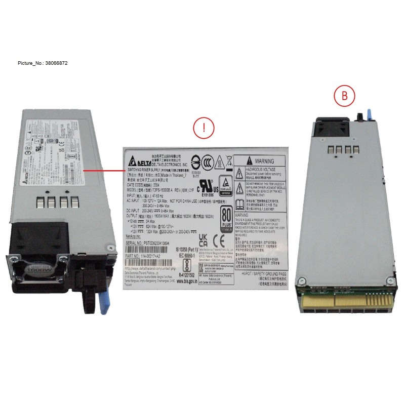 38066872 - TITANIUM PSU FOR AB6000.3000