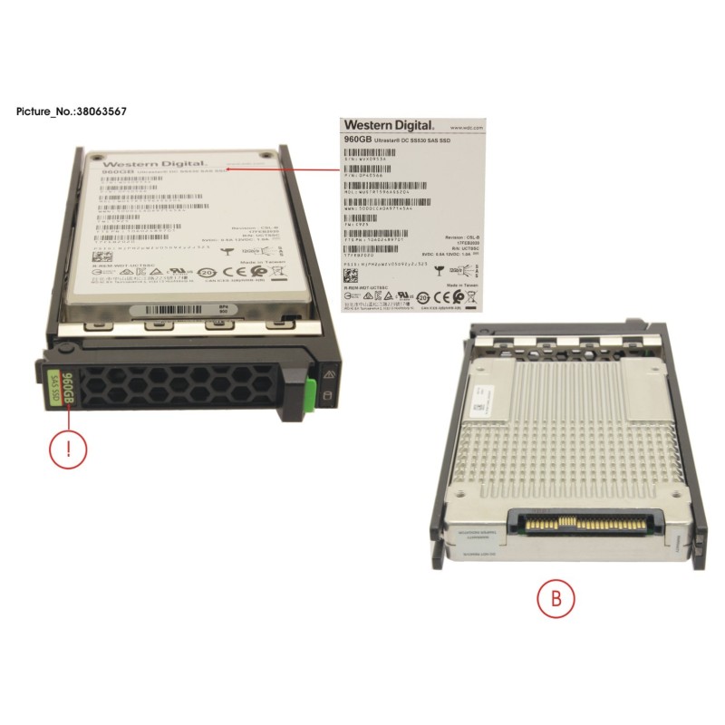 38063567 - SSD SAS 12G 960GB RI 2.5  HOT PL EP