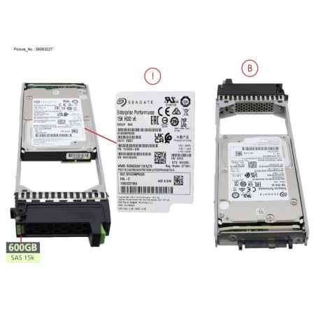 38063227 - JX40 S2 HD DRIVE SAS 600GB 15K 12G 512N