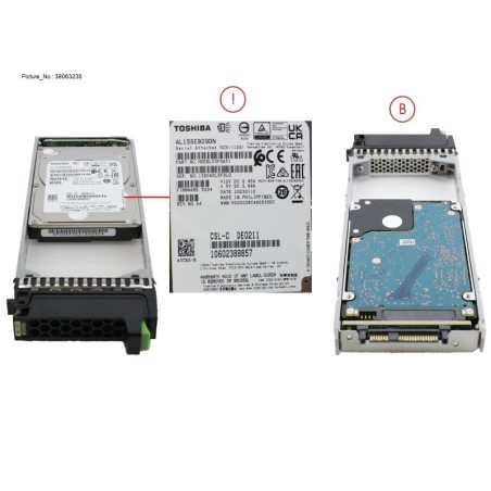 38063235 - JX40 S2 HD DRIVE SAS 900GB 10K 12G 512N