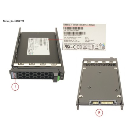 38062992 - SSD SATA 6G 480GB MIXED-USE 2.5  H-P EP