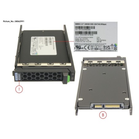 38062991 - SSD SATA 6G 240GB MIXED-USE 2.5  H-P EP