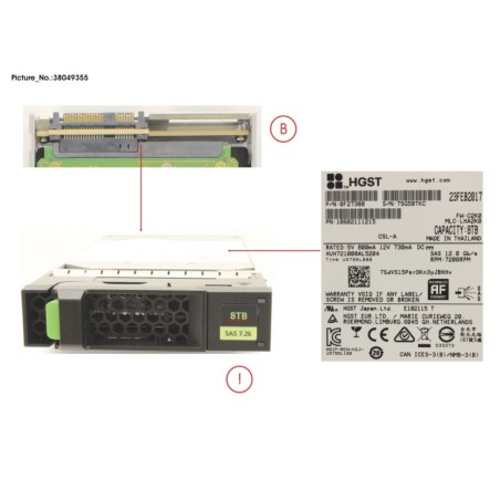 38049355 - JX40 S2 3.5  8TB 7K2 12G 512E