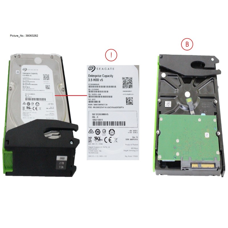 38063262 - JX60 S2 HD SAS 2TB 7K2 12G 512N