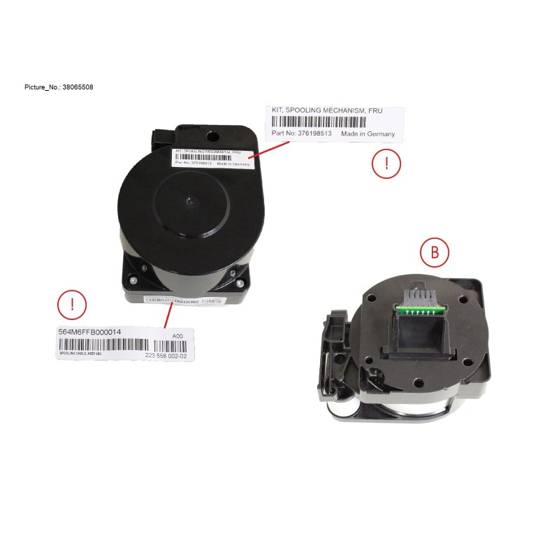 38065508 - SPOOLING MECHANISM CRU. 3U. FJJ. 42U