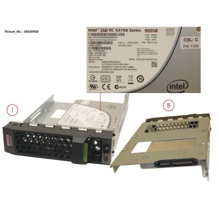 38040908 - SSD SATA 6G 400GB MAIN 3.5  H-P EP