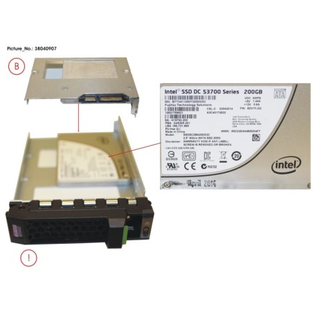 38040907 - SSD SATA 6G 200GB MAIN 3.5  H-P EP