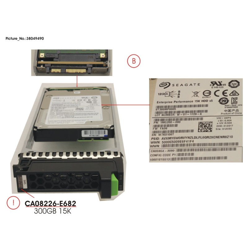 38049490 - DX S4 HD DRIVE 2.5   300GB 15K
