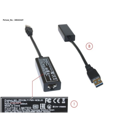 38042469 - CABLE. LAN ADAPTER (USB TO LAN)
