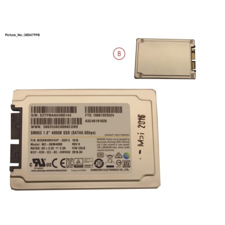 38047998 - SSD SATA 6G 480GB MIX-USE 1.8  N H-P EP
