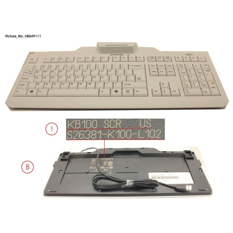 38049111 - KEYBOARD KB100 SCR ESIG US