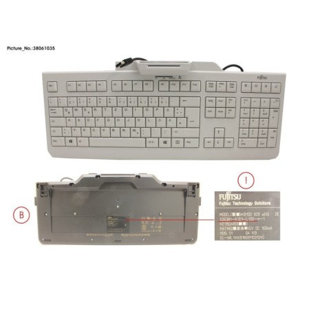 38061035 - SMARTCARD-KEYBOARD KB100 SCR DE