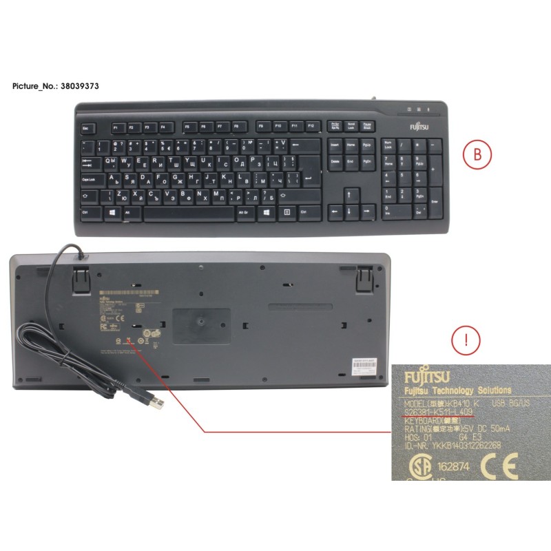 38039373 - KB410 USB BLACK BG.US