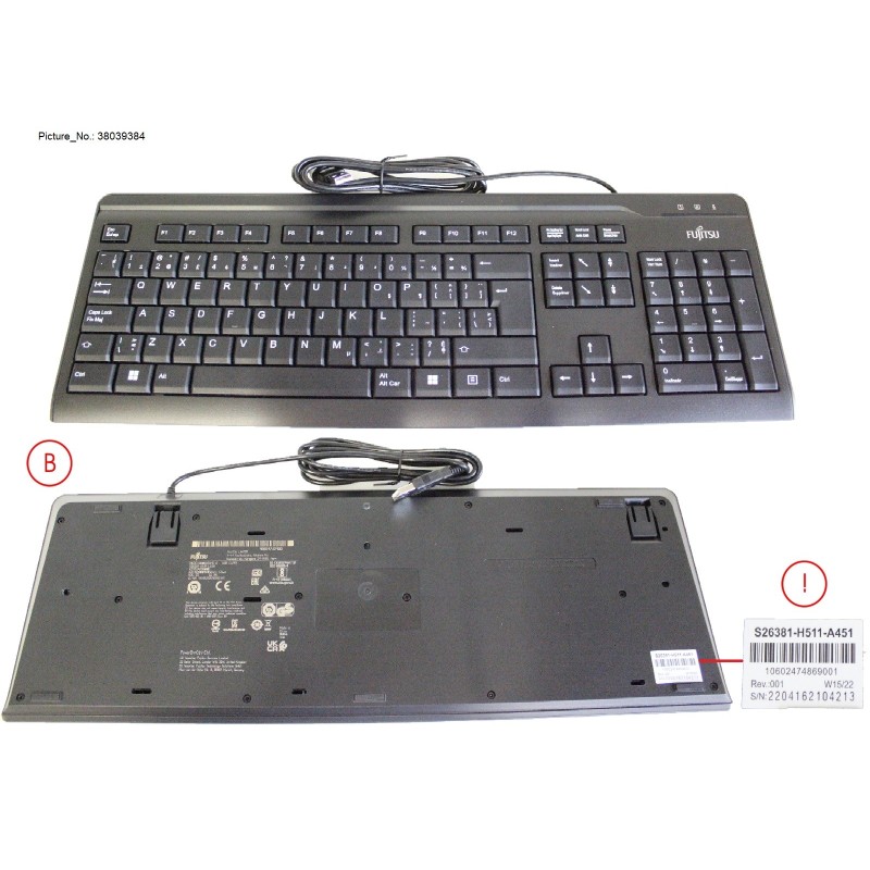 38039384 - KB410 USB BLACK CA.FR
