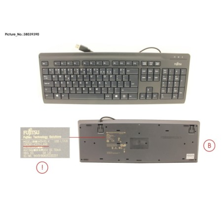 38039390 - KB410 USB BLACK LT.US