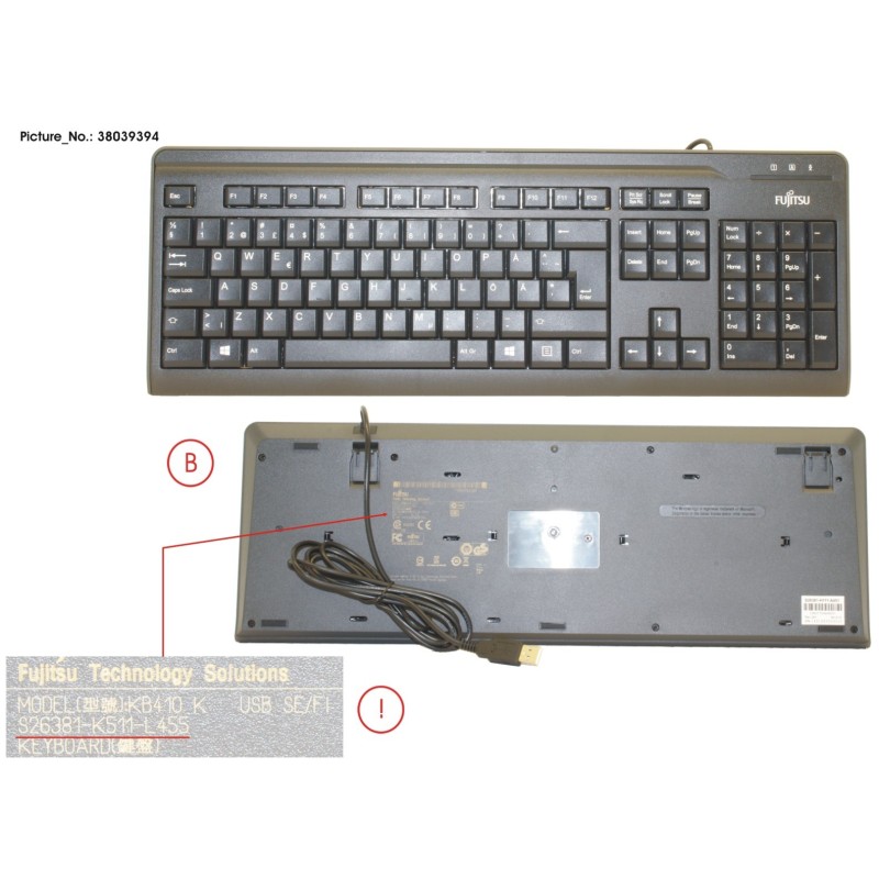 38039394 - KB410 USB BLACK SE.FI