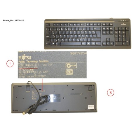 38039410 - KB410 USB BLACK TR.F