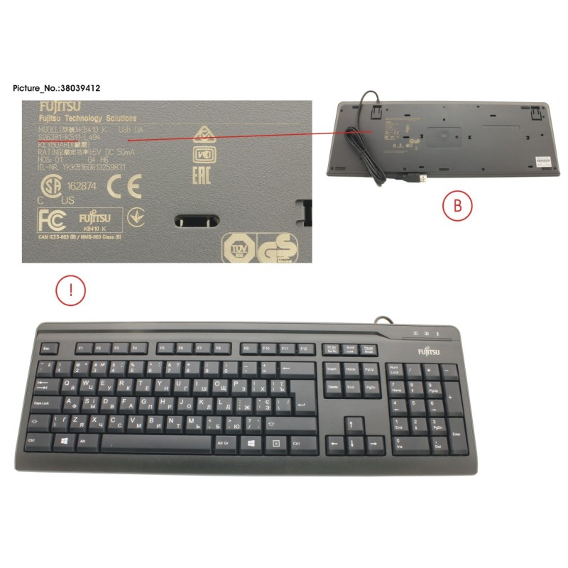 38039412 - KB410 USB BLACK UA