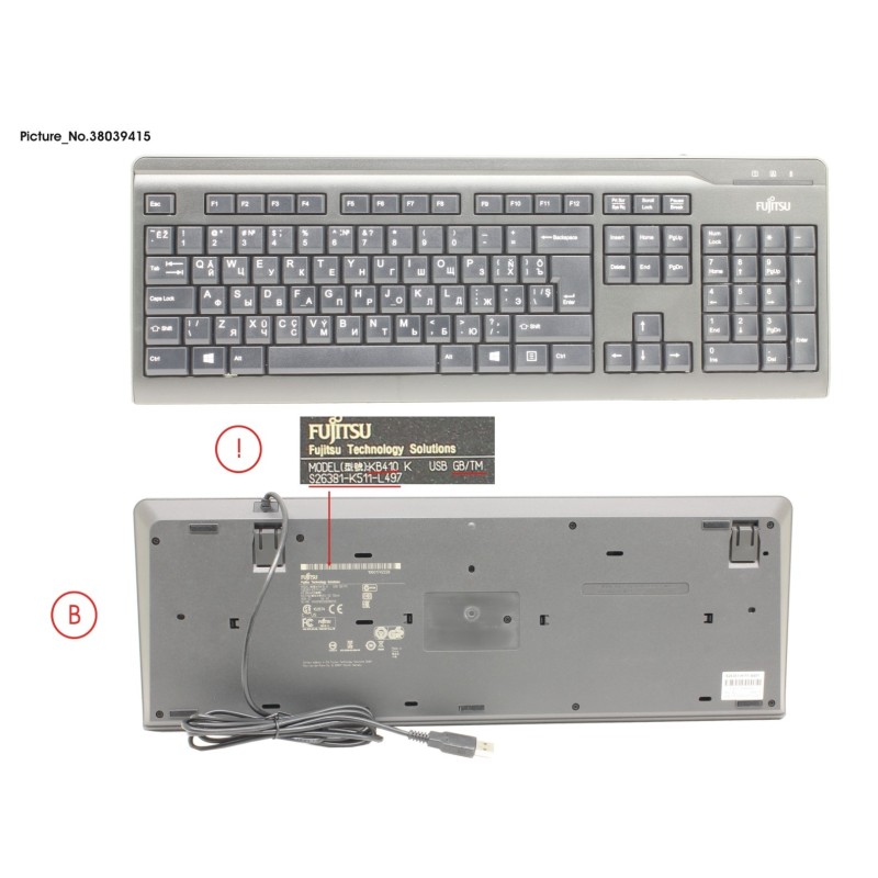 38039415 - KB410 USB BLACK GB.TM