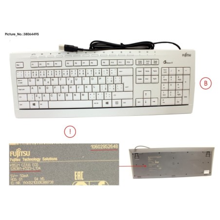 38064495 - KEYBOARD KB521 CZ.US ECO