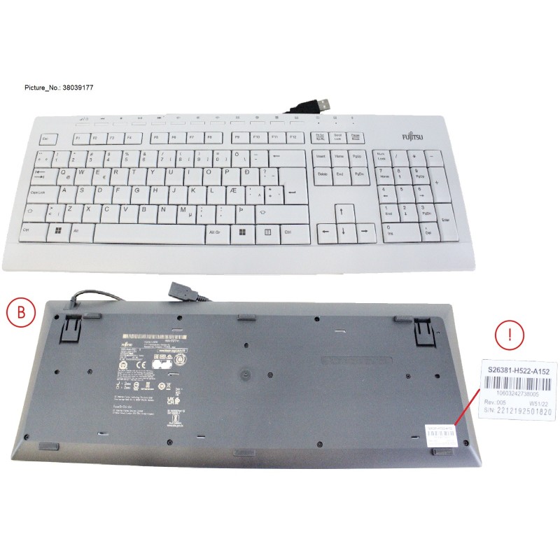 38039177 - KEYBOARD KB521 IS