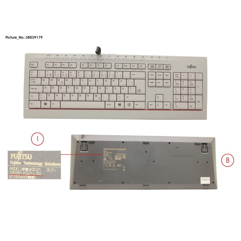 38039179 - KEYBOARD KB521 SE.FI
