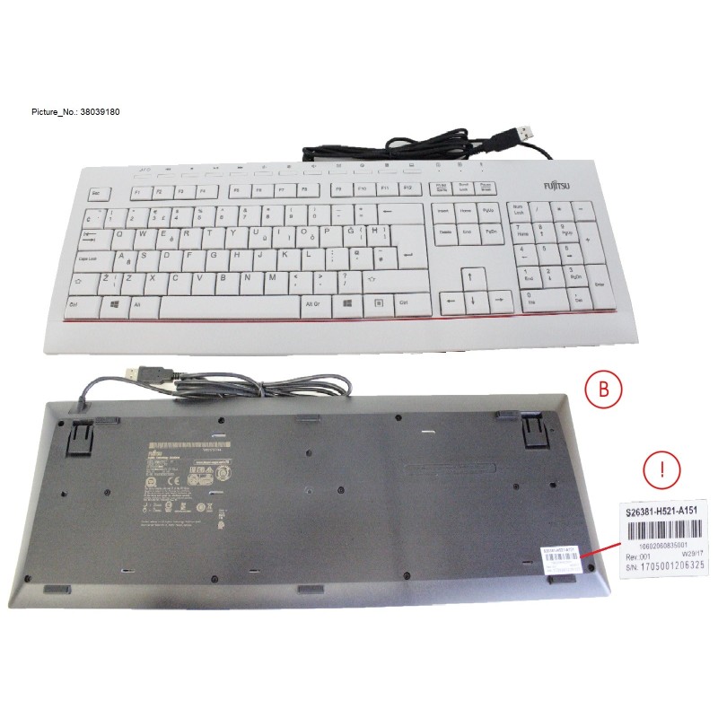 38039180 - KEYBOARD KB521 MT