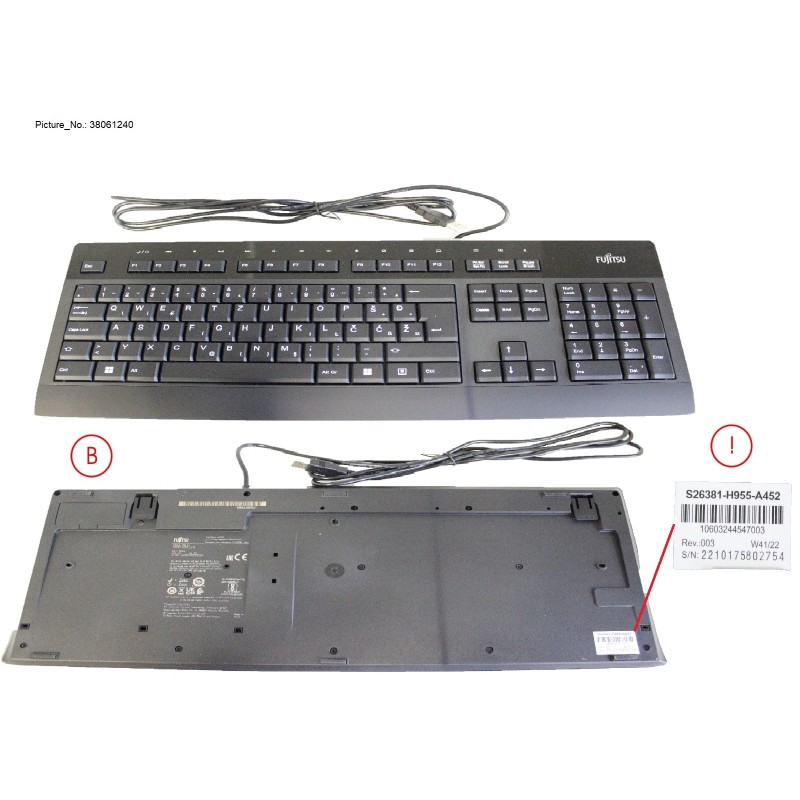 38061240 - KEYBOARD KB955 USB EE