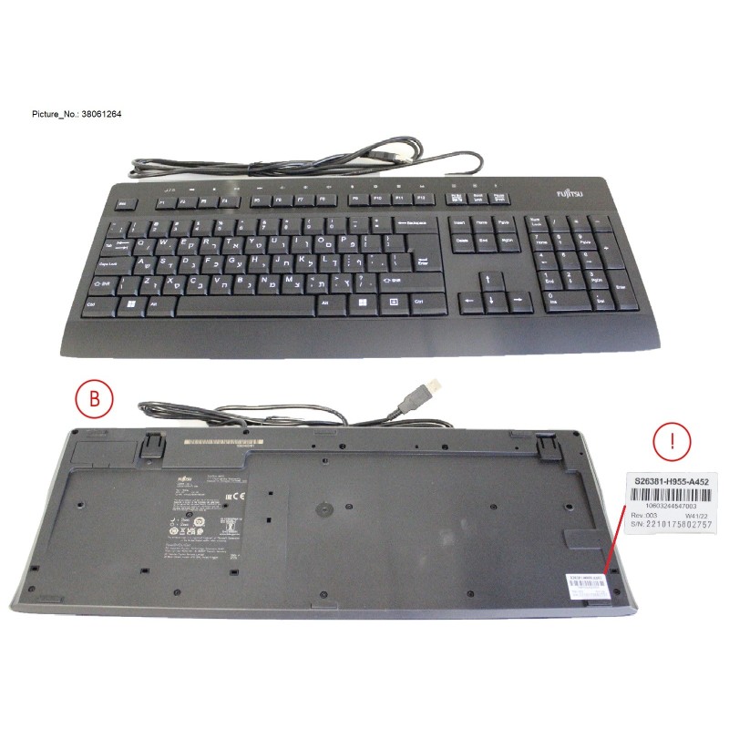 38061264 - KEYBOARD KB955 USB IL