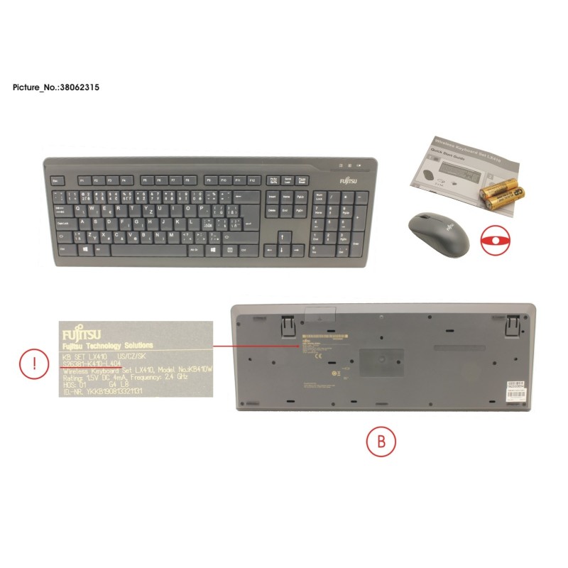 38062315 - WIRELESS KB MOUSE SET LX410 CZ.SK