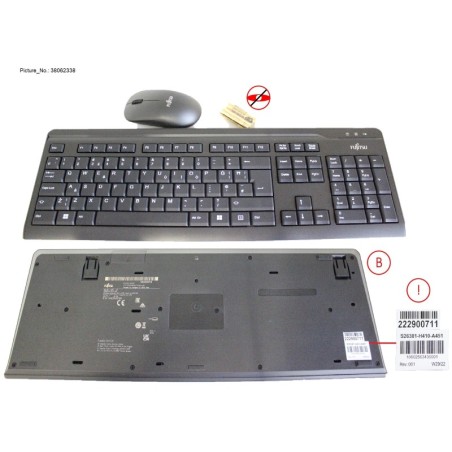 38062338 - WIRELESS KB MOUSE SET LX410 MT