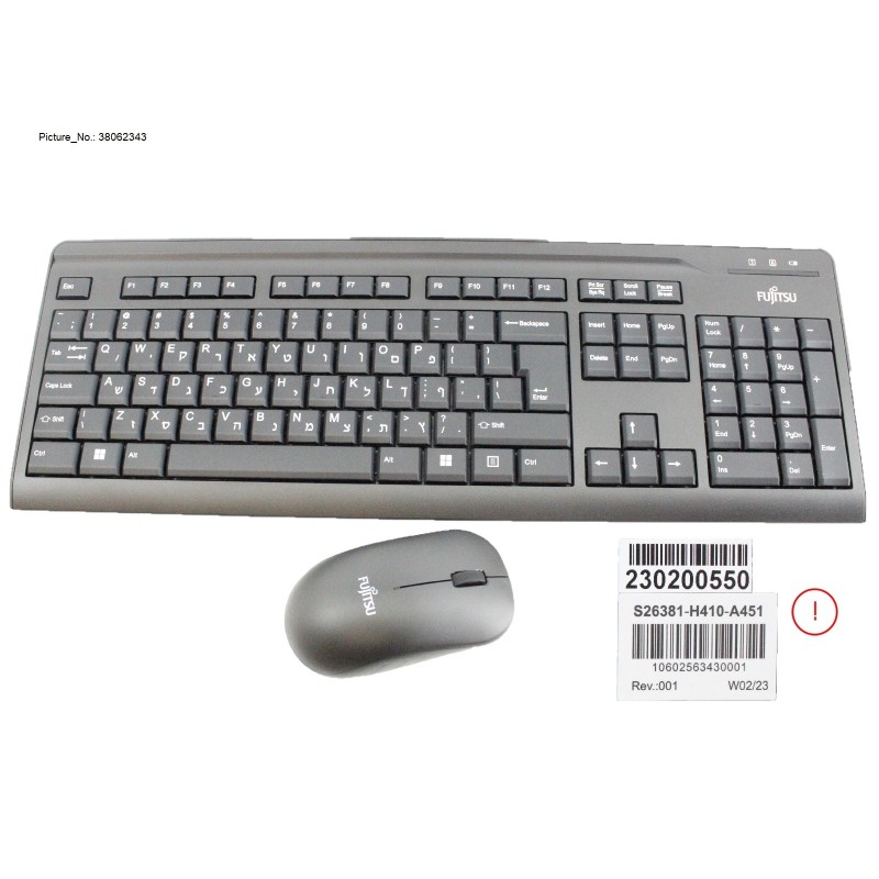 38062343 - WIRELESS KB MOUSE SET LX410 IL
