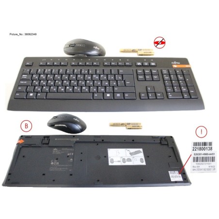 38062349 - WIRELESS KB MOUSE SET LX960 RU.US