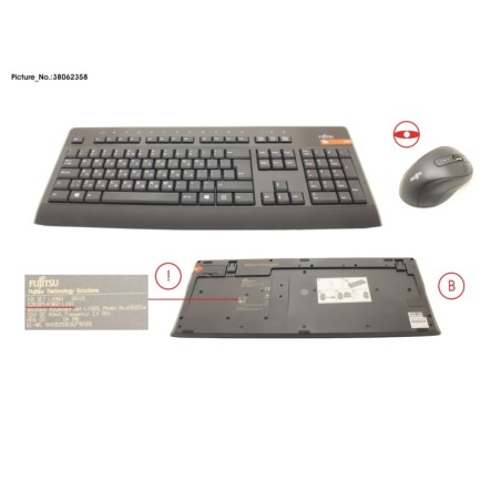38062358 - WIRELESS KB MOUSE SET LX960 GR.US