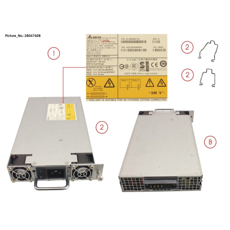 38047608 - 8510 POWER SUPPLIE PACK.2X 2000W SPARE