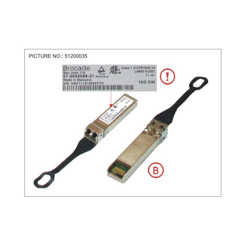 34034879 - 1 SFP+ MMF FIBRE. 16GB.S  50M.100M