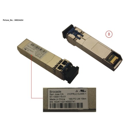 38024654 - SFP+.LWL.10GFC.10KM.1-PK. SM